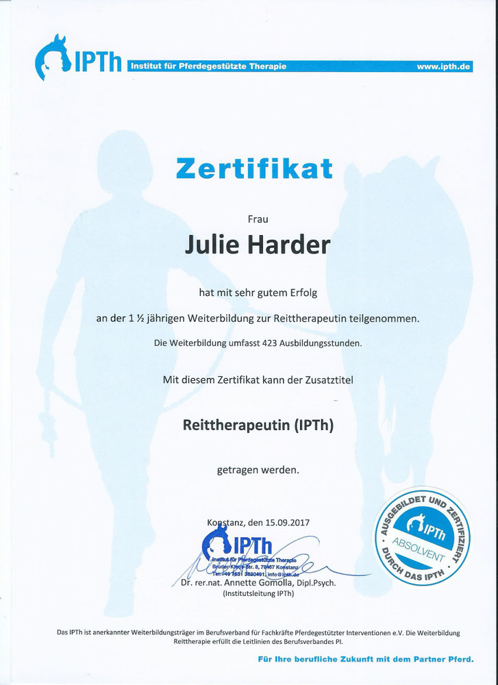 Reittherapie – Eindruck 2